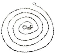 Necklace Woman CATENAME in White Gold ROLO DIAMANTATA 50 CM PI C/Z 2.30 B